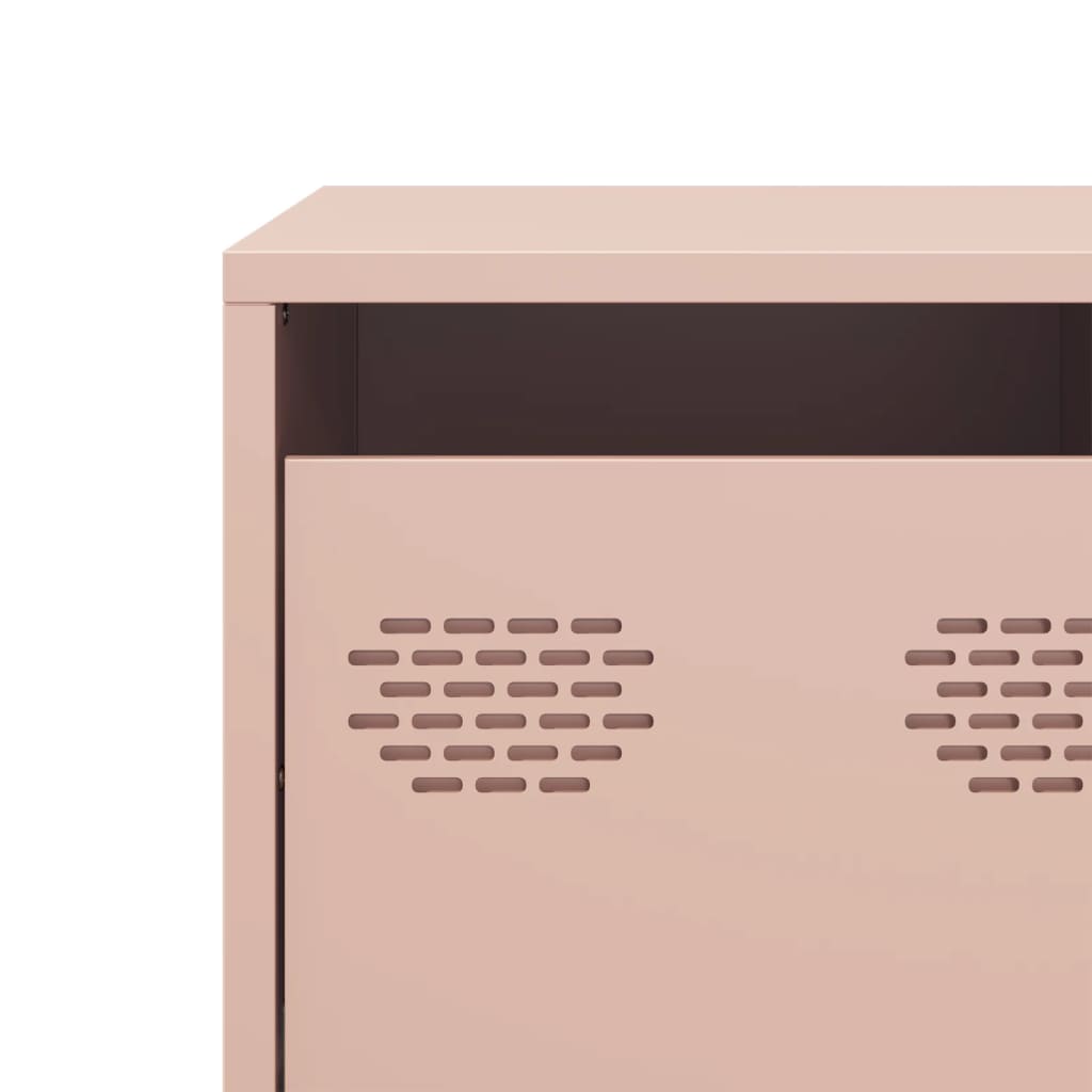 Meuble TV rose 68x39x43,5 cm acier laminé à froid - XIOS