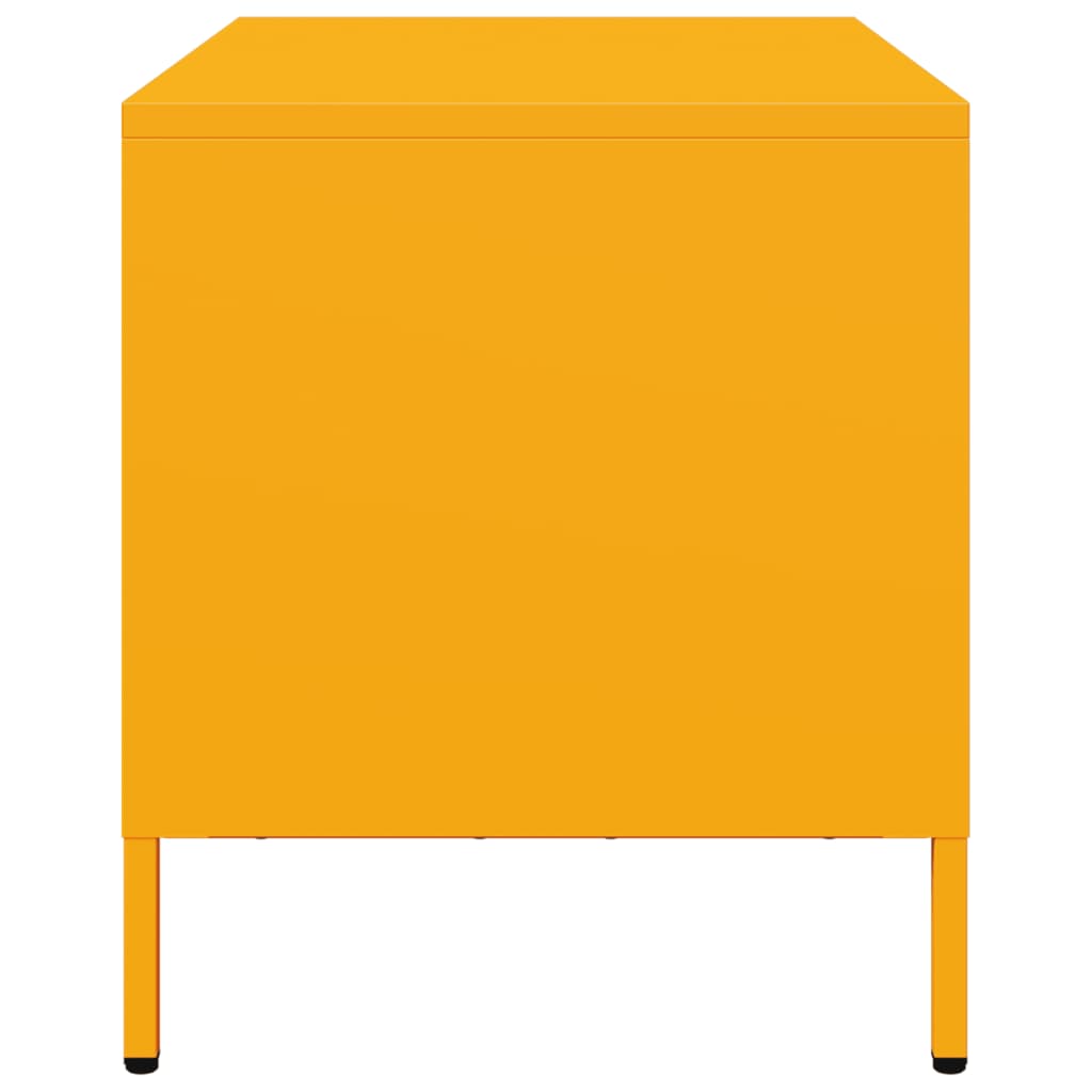 Meuble TV jaune moutarde 68x39x43,5 cm acier laminé à froid - XIOS