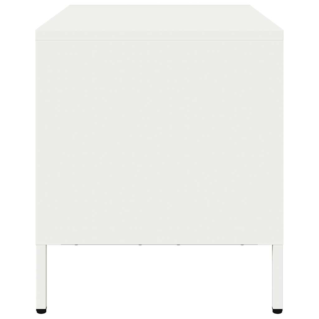 Meuble TV blanc 68x39x43,5 cm acier laminé à froid - XIOS