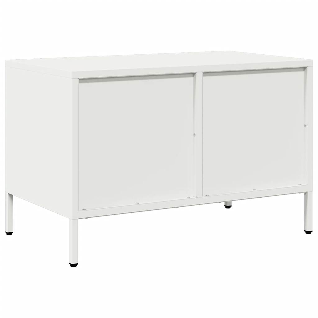 Meuble TV blanc 68x39x43,5 cm acier laminé à froid - XIOS