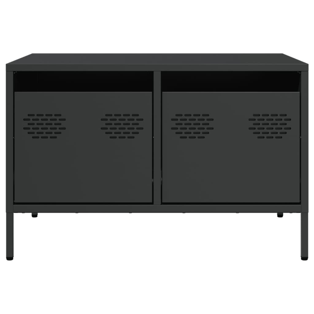 Meuble TV noir 68x50x43,5 cm acier laminé à froid - XIOS