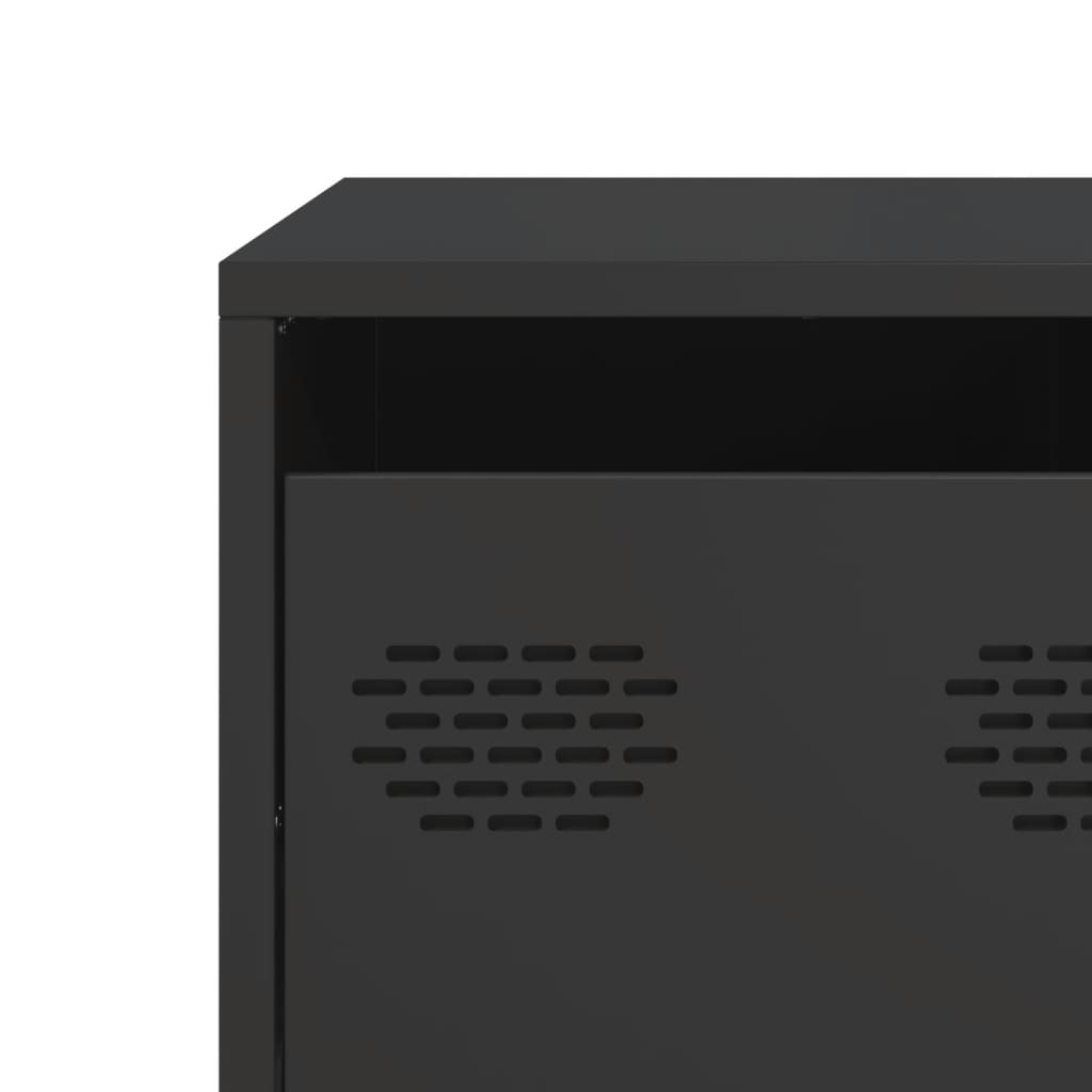 Meuble TV noir 68x50x43,5 cm acier laminé à froid - XIOS
