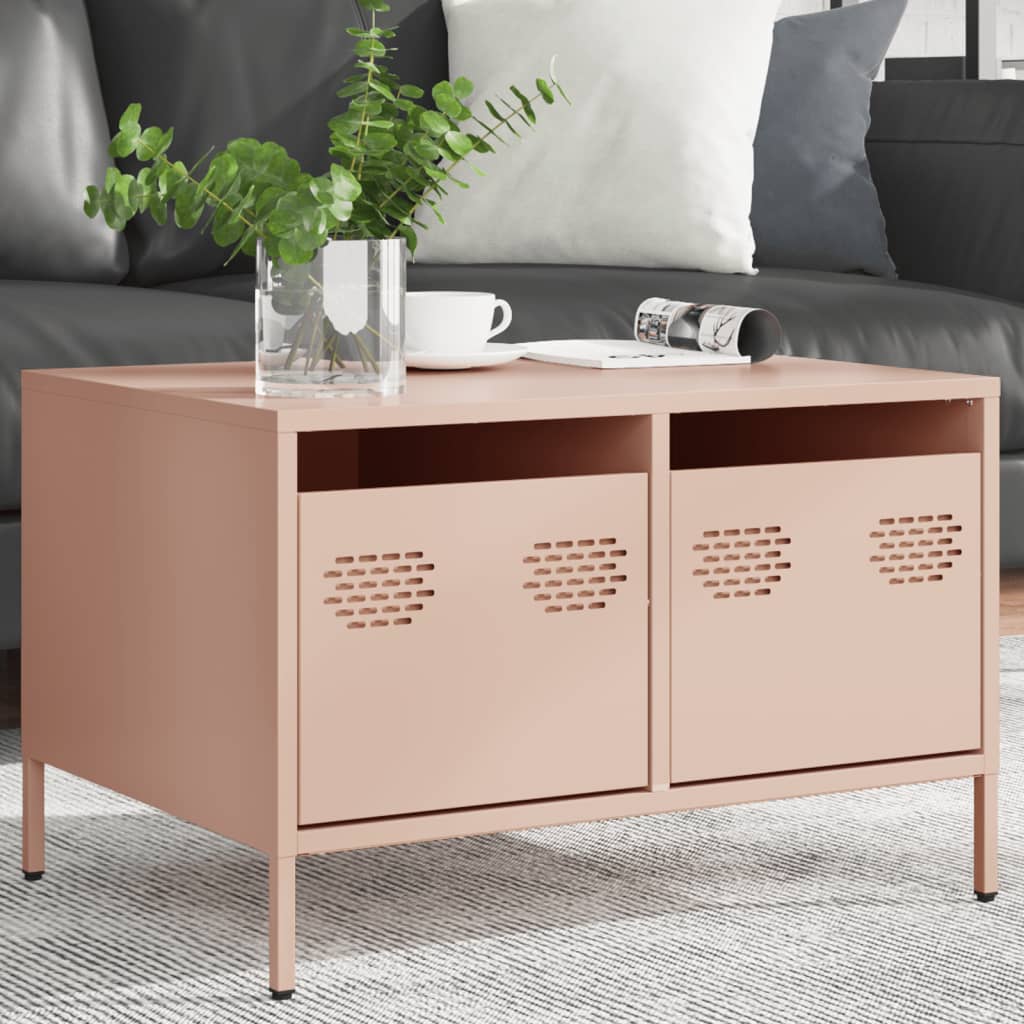 Meuble TV rose 68x50x43,5 cm acier laminé à froid - XIOS