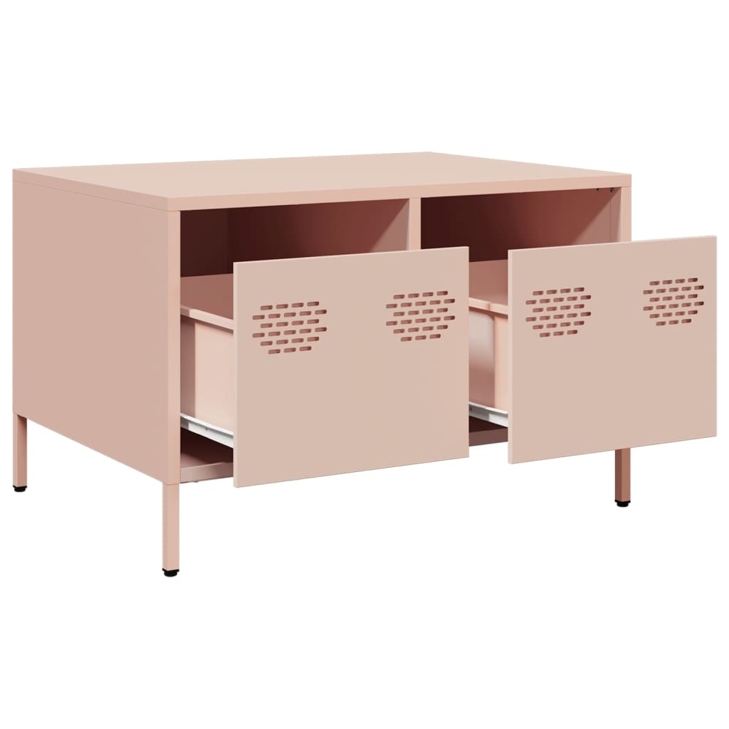 Meuble TV rose 68x50x43,5 cm acier laminé à froid - XIOS