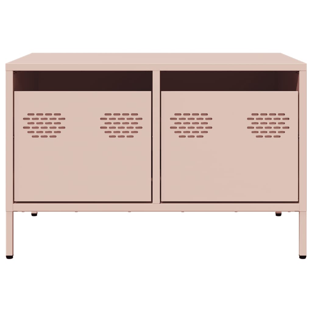 Meuble TV rose 68x50x43,5 cm acier laminé à froid - XIOS