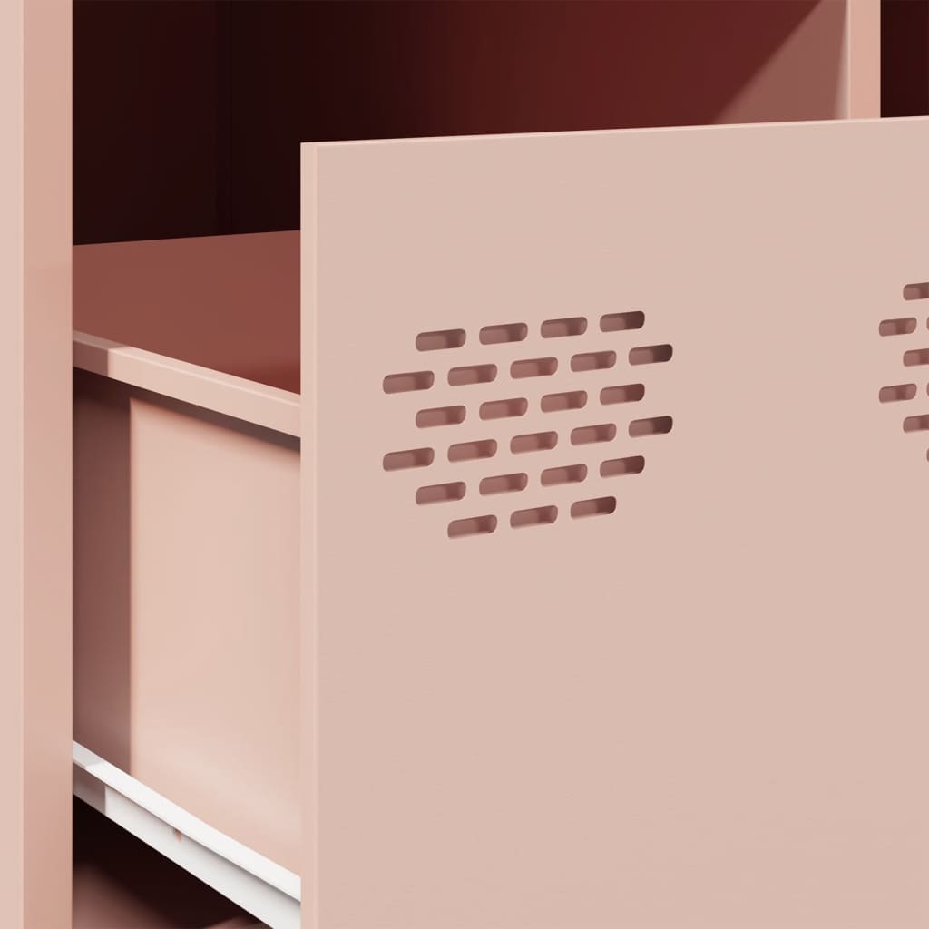 Meuble TV rose 68x50x43,5 cm acier laminé à froid - XIOS