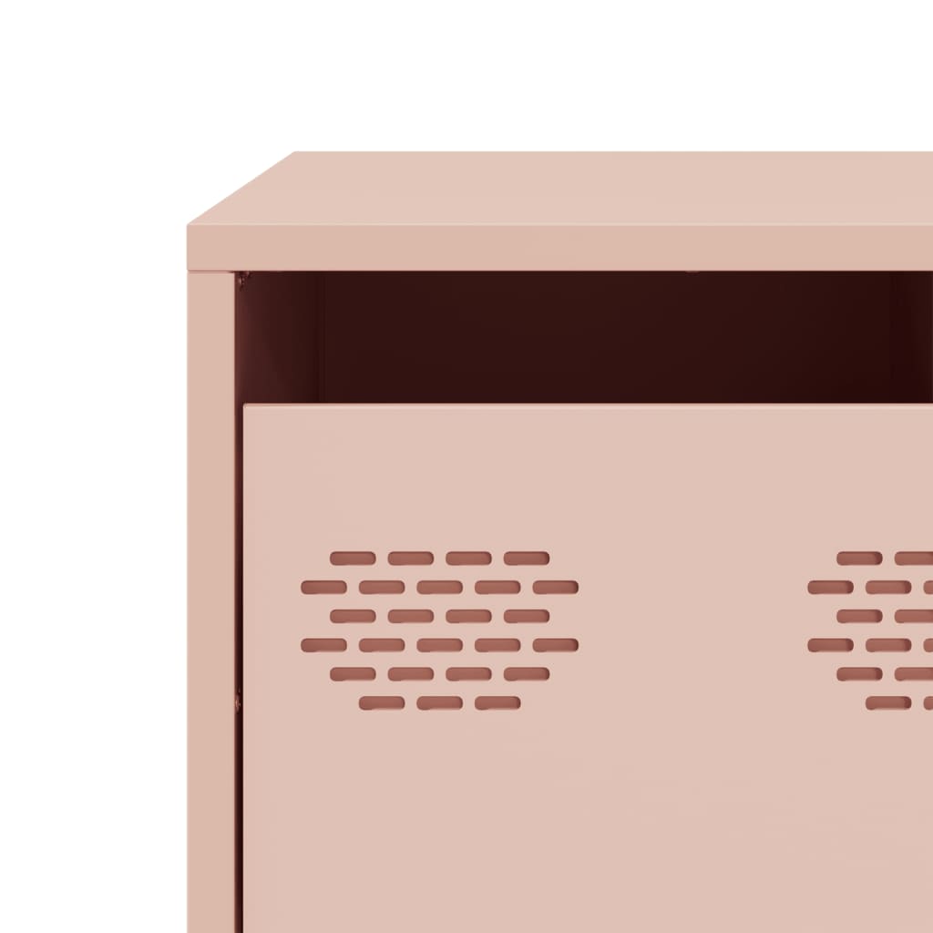 Meuble TV rose 68x50x43,5 cm acier laminé à froid - XIOS