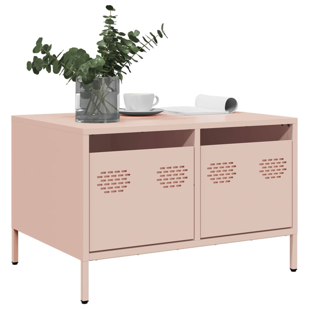 Meuble TV rose 68x50x43,5 cm acier laminé à froid - XIOS