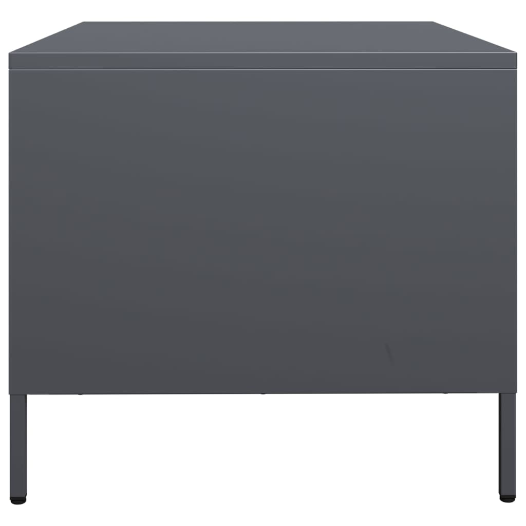 Meuble TV anthracite 68x50x43,5 cm acier laminé à froid - XIOS