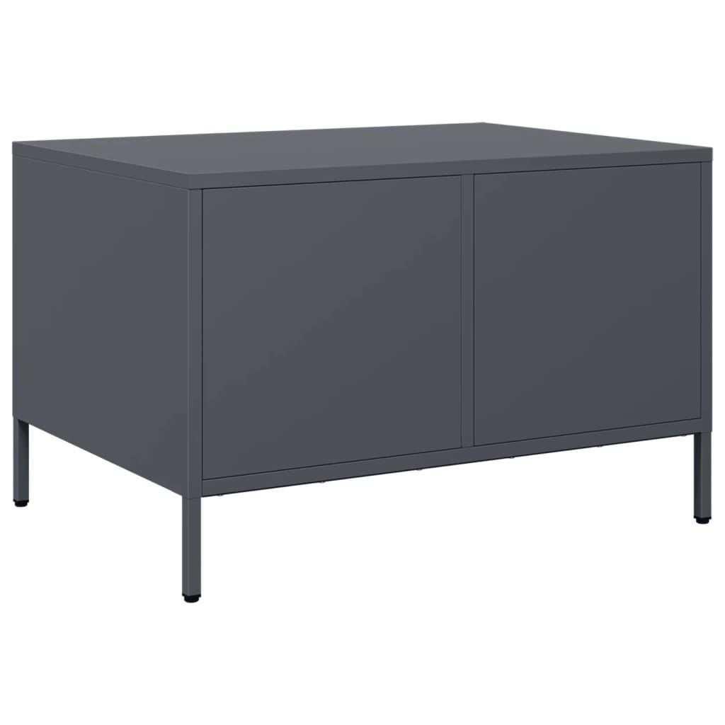 Meuble TV anthracite 68x50x43,5 cm acier laminé à froid - XIOS