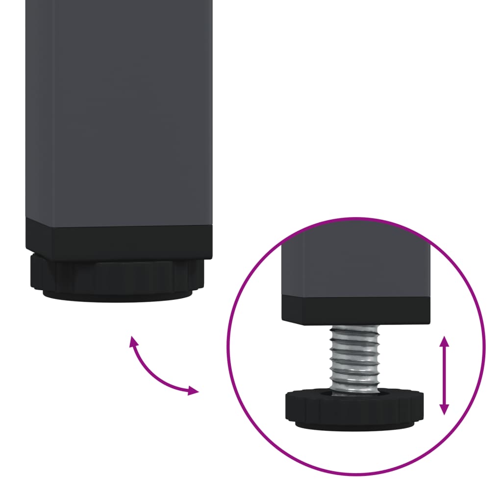 Meuble TV anthracite 68x50x43,5 cm acier laminé à froid - XIOS