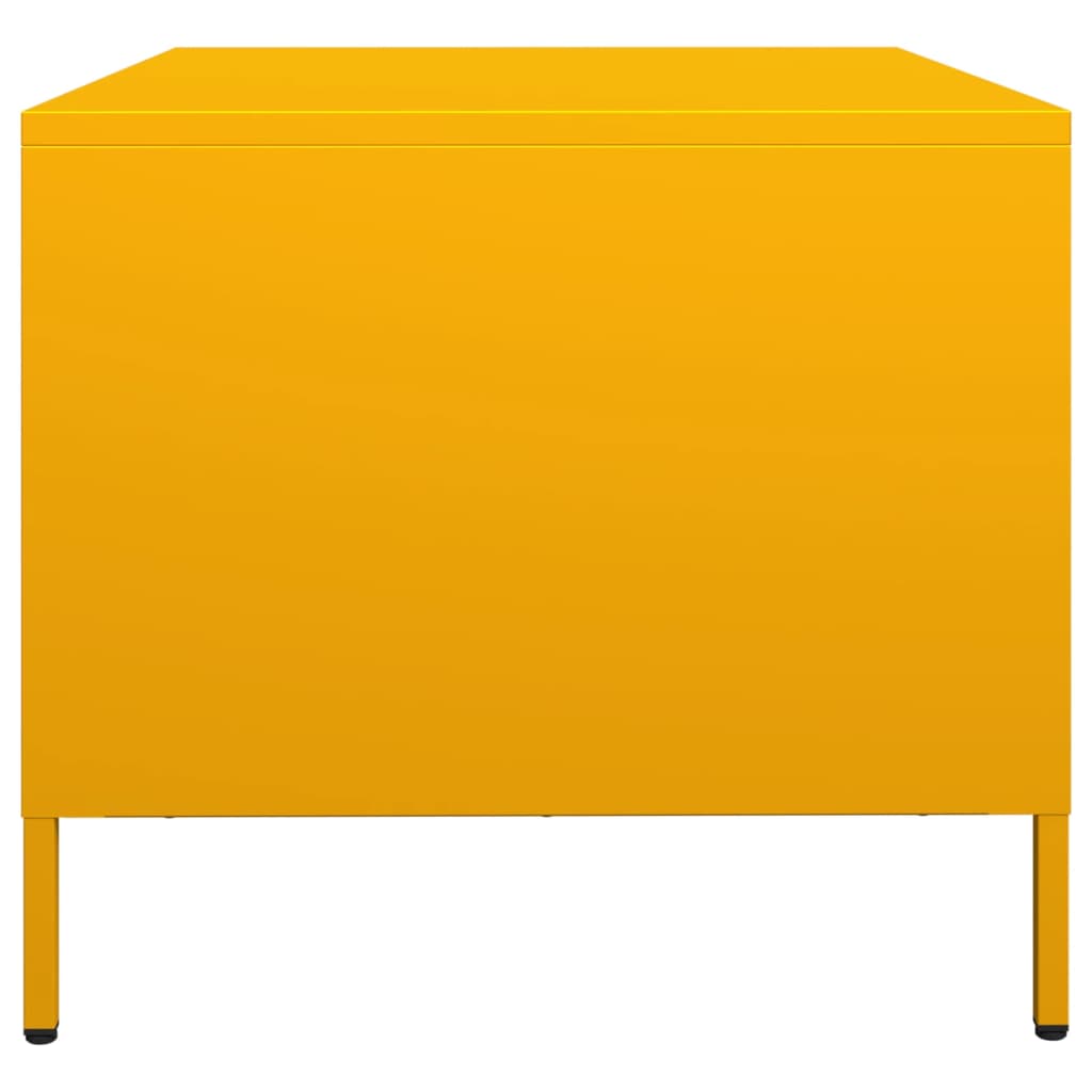 Meuble TV jaune moutarde 68x50x43,5 cm acier laminé à froid - XIOS
