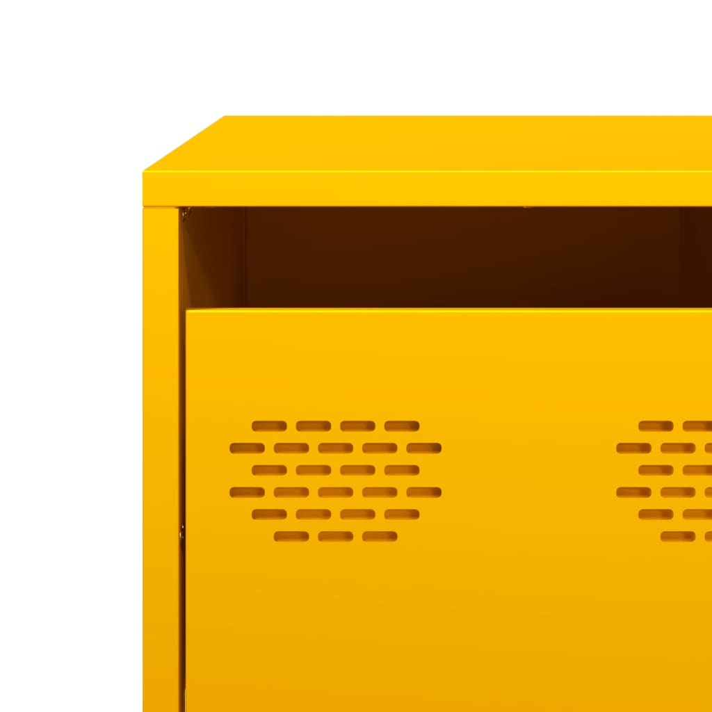 Meuble TV jaune moutarde 68x50x43,5 cm acier laminé à froid - XIOS