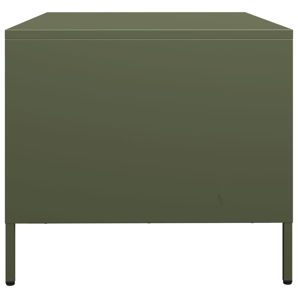 Meuble TV vert olive 68x50x43,5 cm acier laminé à froid - XIOS