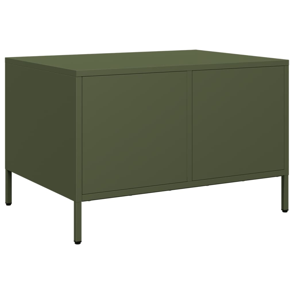 Meuble TV vert olive 68x50x43,5 cm acier laminé à froid - XIOS