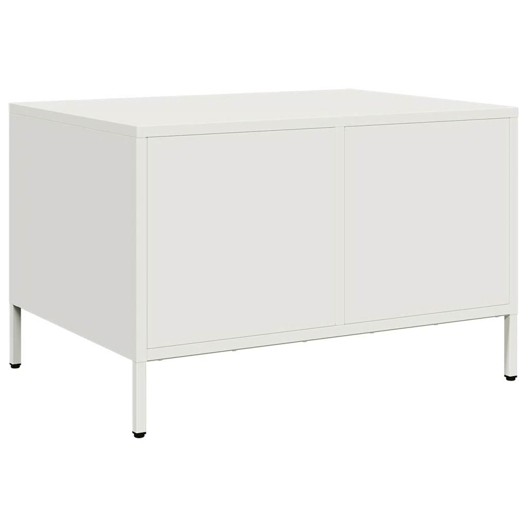 Meuble TV blanc 68x50x43,5 cm acier laminé à froid - XIOS