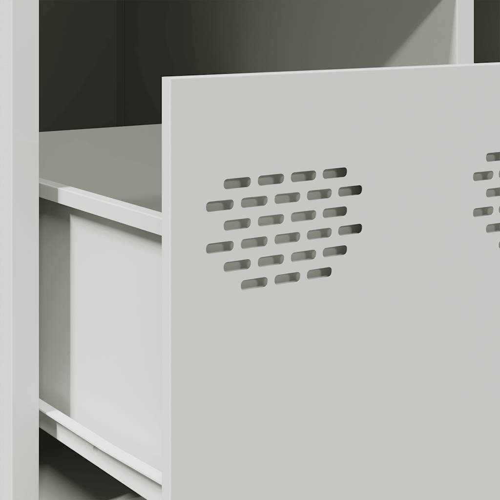 Meuble TV blanc 68x50x43,5 cm acier laminé à froid - XIOS