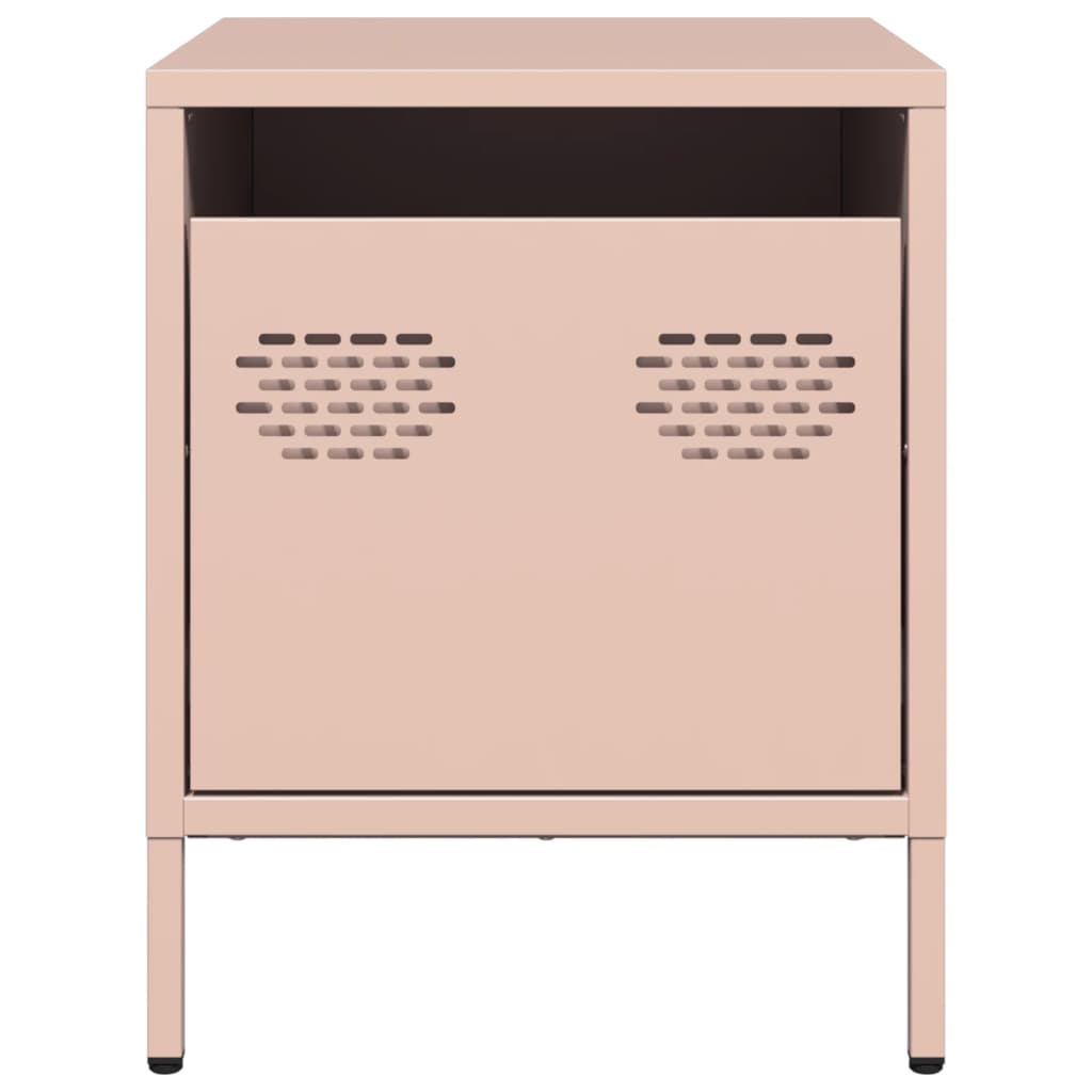Table de chevet rose 35x39x43,5 cm acier - XIOS