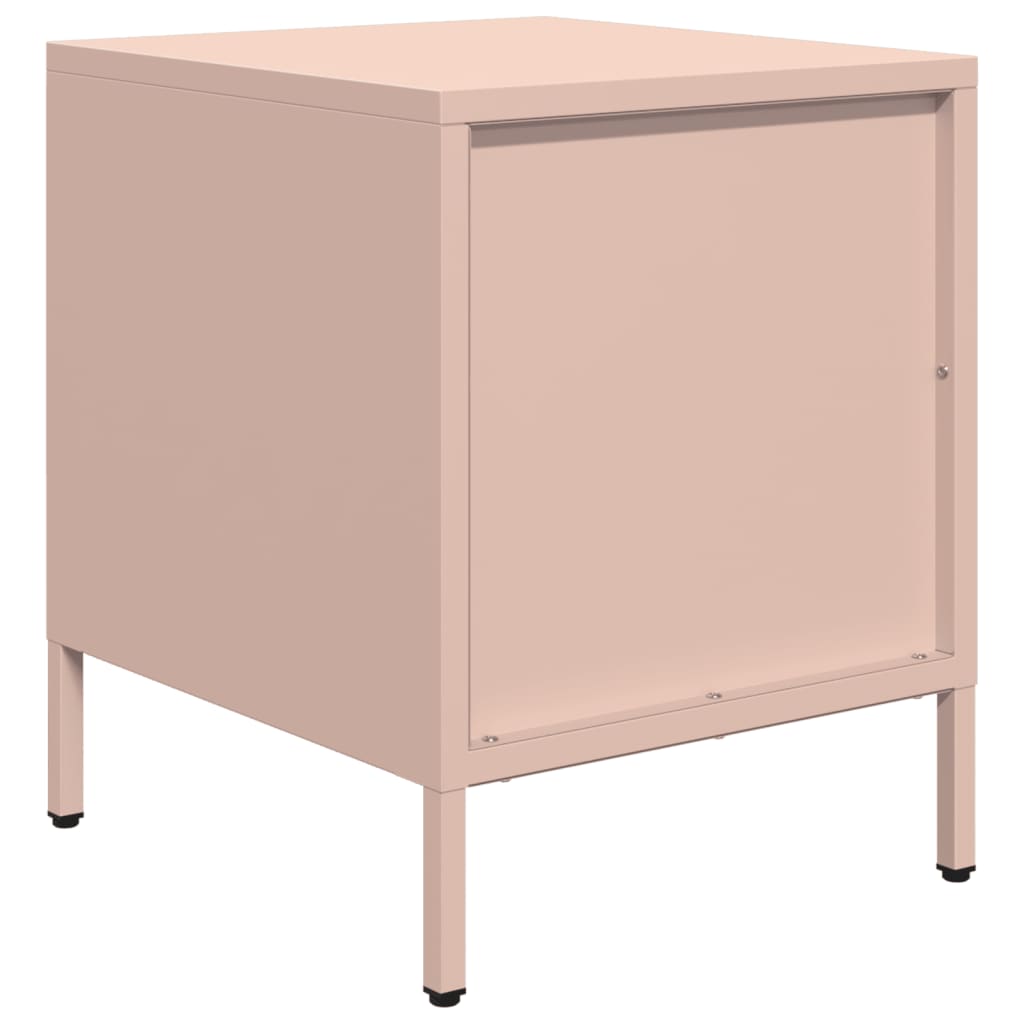 Table de chevet rose 35x39x43,5 cm acier - XIOS