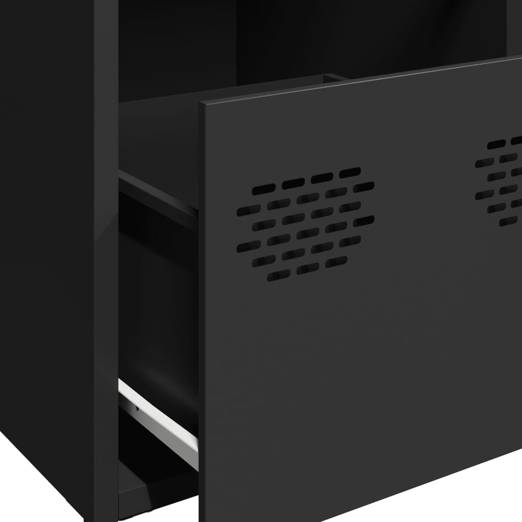 Buffet noir 68x39x73,5 cm acier laminé à froid - XIOS