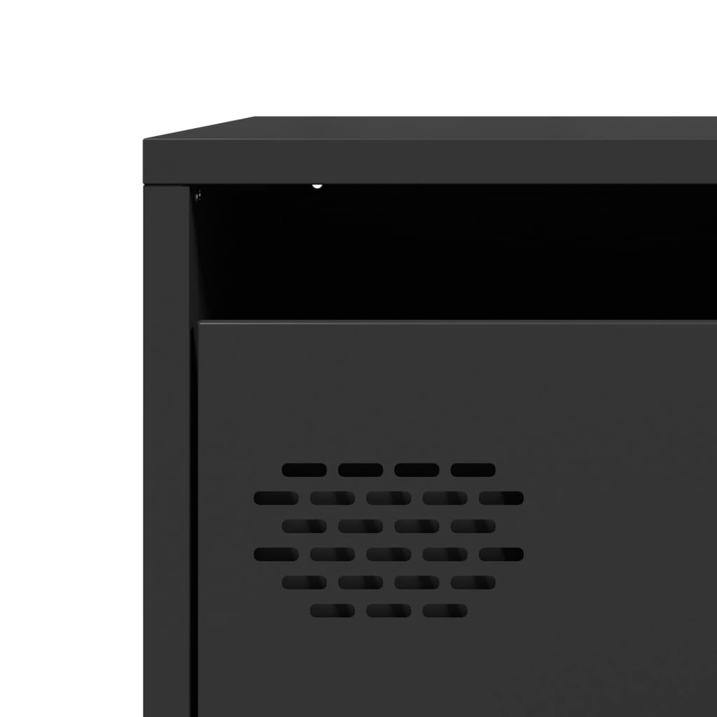 Buffet noir 68x39x73,5 cm acier laminé à froid - XIOS