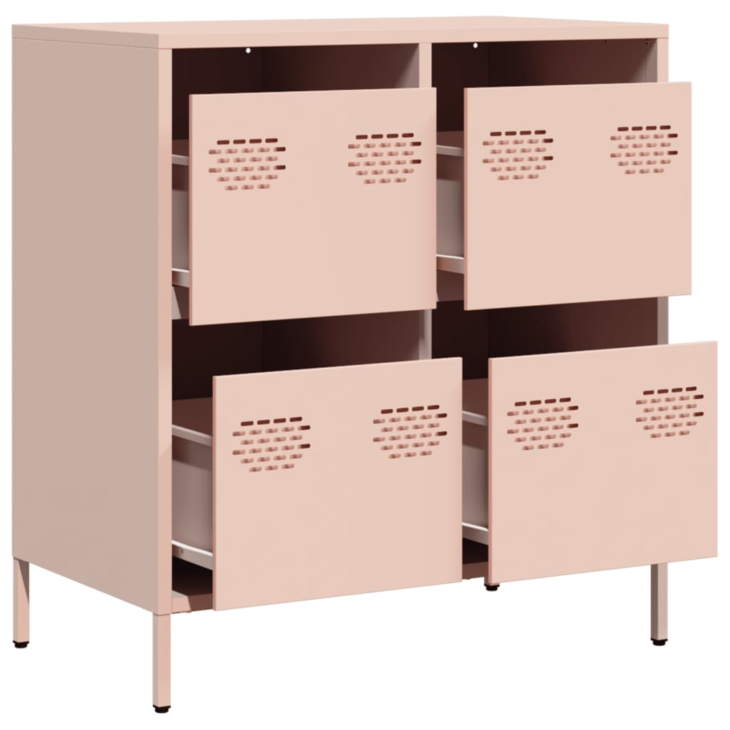 Buffet rose 68x39x73,5 cm acier laminé à froid - XIOS