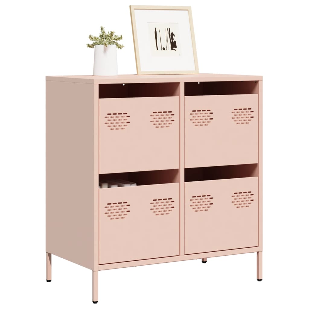 Buffet rose 68x39x73,5 cm acier laminé à froid - XIOS