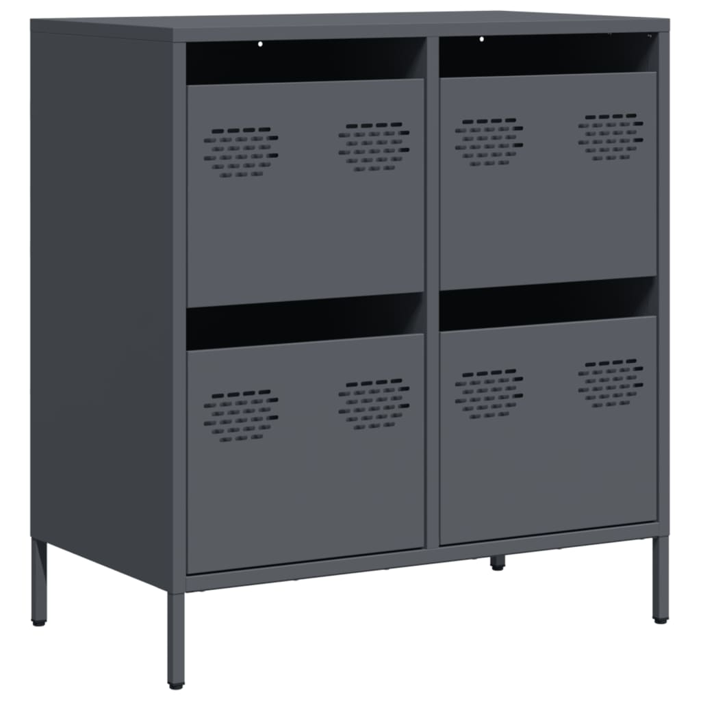 Buffet anthracite 68x39x73,5 cm acier laminé à froid - XIOS