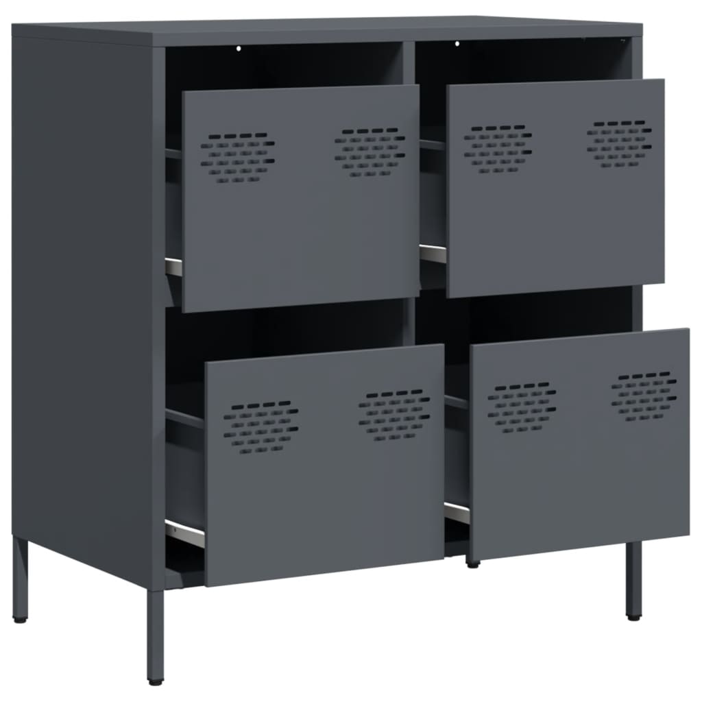 Buffet anthracite 68x39x73,5 cm acier laminé à froid - XIOS