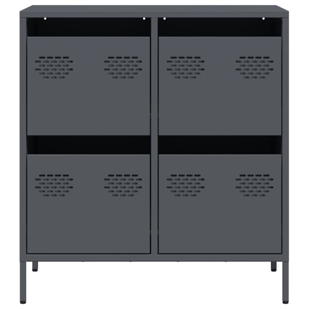 Buffet anthracite 68x39x73,5 cm acier laminé à froid - XIOS