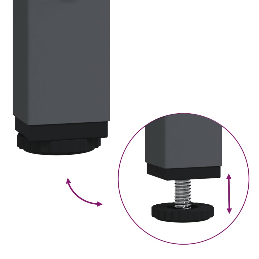 Buffet anthracite 68x39x73,5 cm acier laminé à froid - XIOS