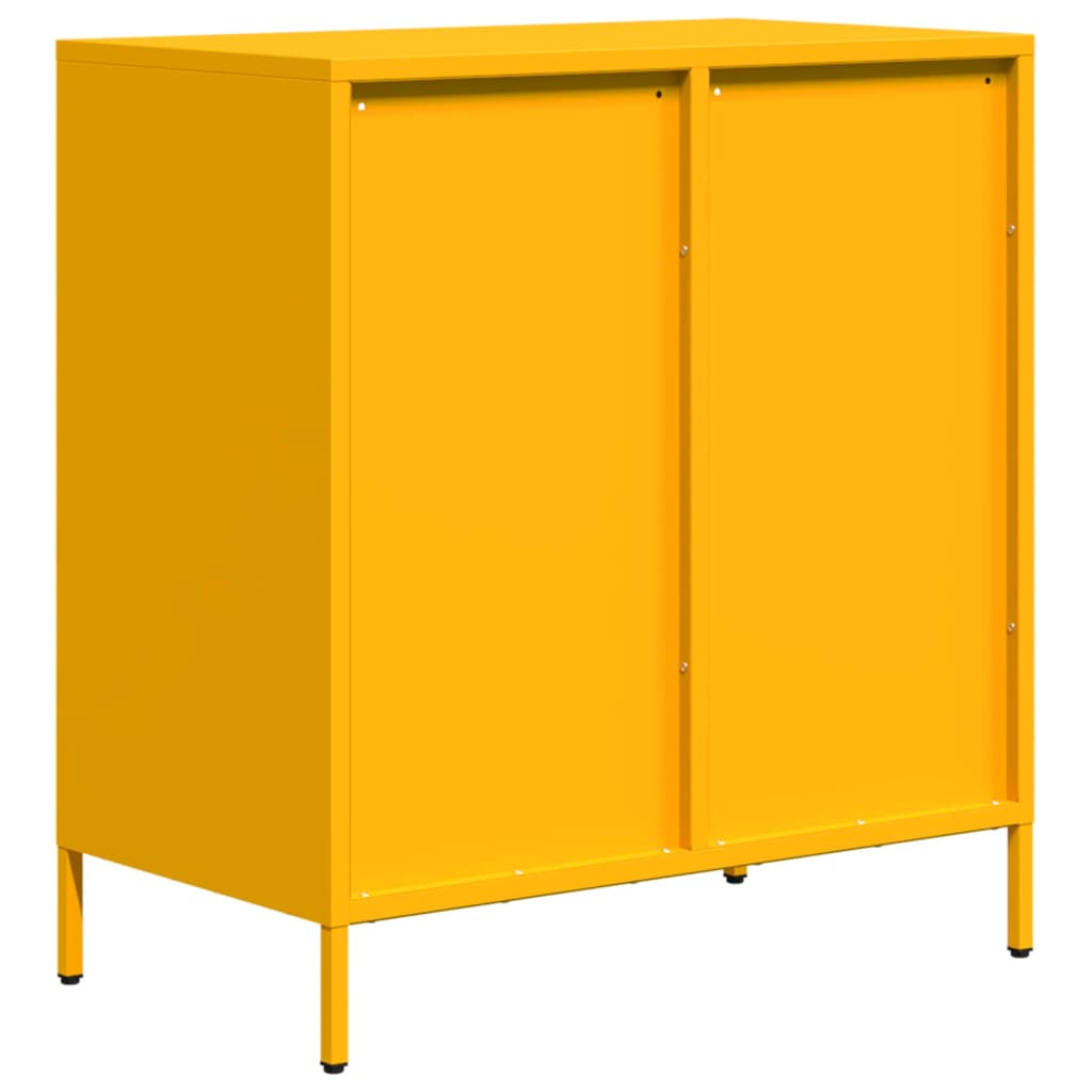 Buffet jaune moutarde 68x39x73,5 cm acier laminé à froid - XIOS