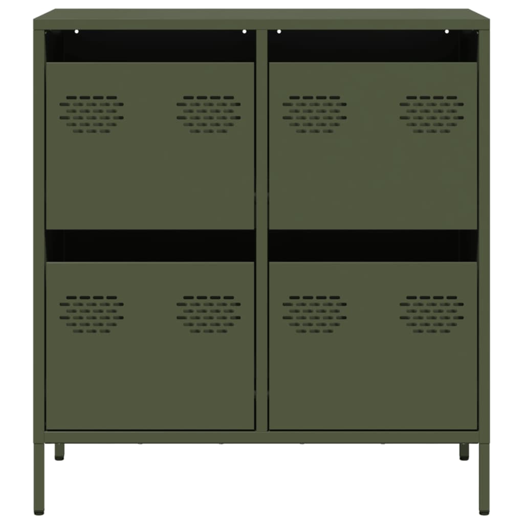 Buffet vert olive 68x39x73,5 cm acier laminé à froid - XIOS