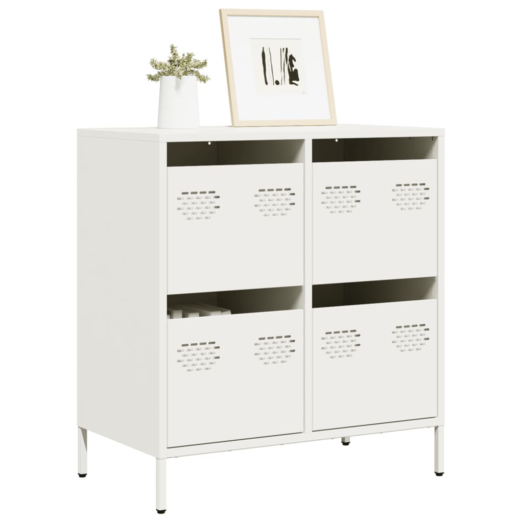 Buffet blanc 68x39x73,5 cm acier laminé à froid - XIOS