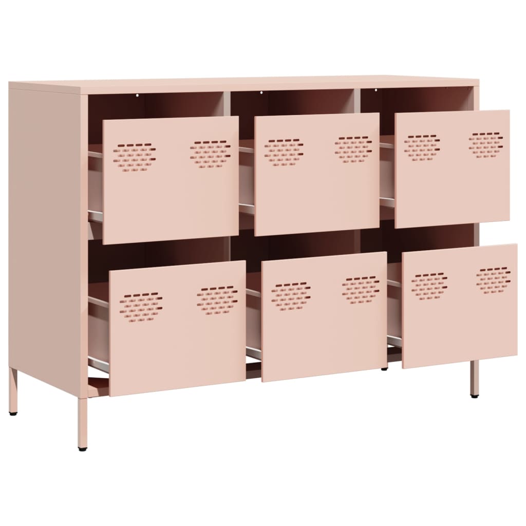 Buffet rose 101,5x39x73,5 cm acier laminé à froid - XIOS