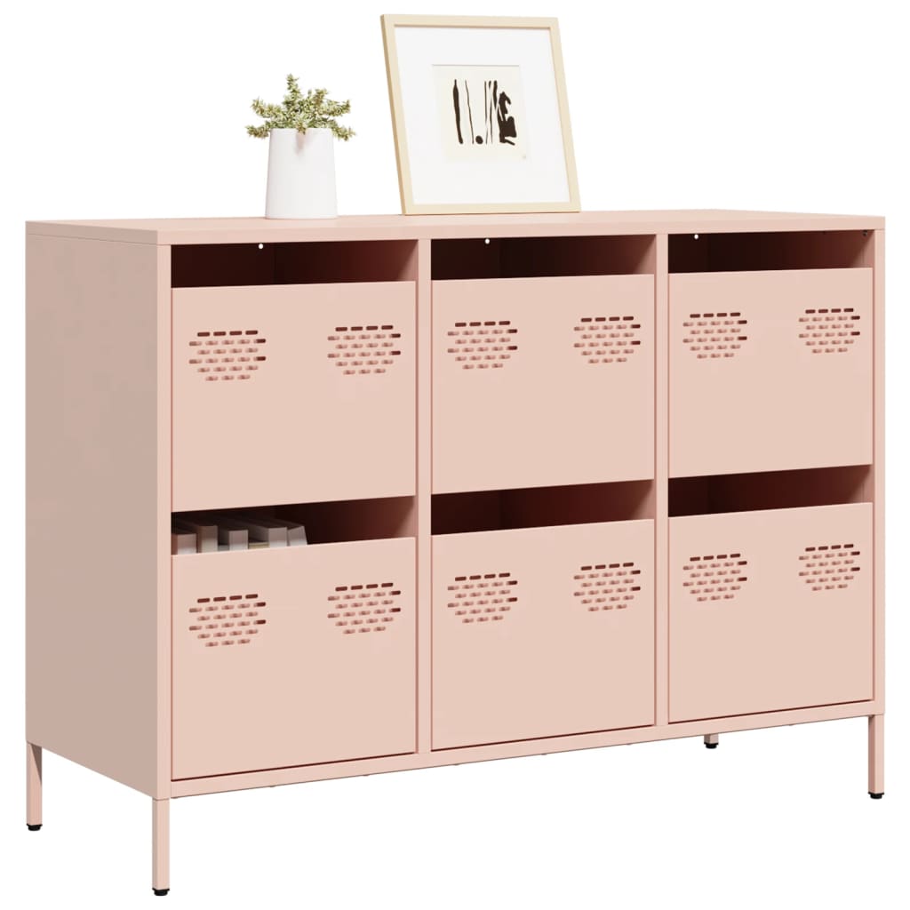 Buffet rose 101,5x39x73,5 cm acier laminé à froid - XIOS