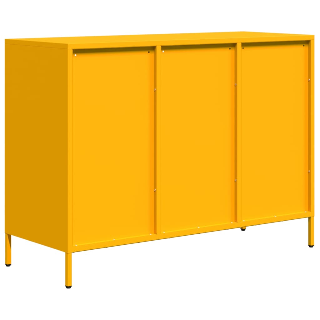 Buffet jaune moutarde 101,5x39x73,5 cm acier laminé à froid - XIOS