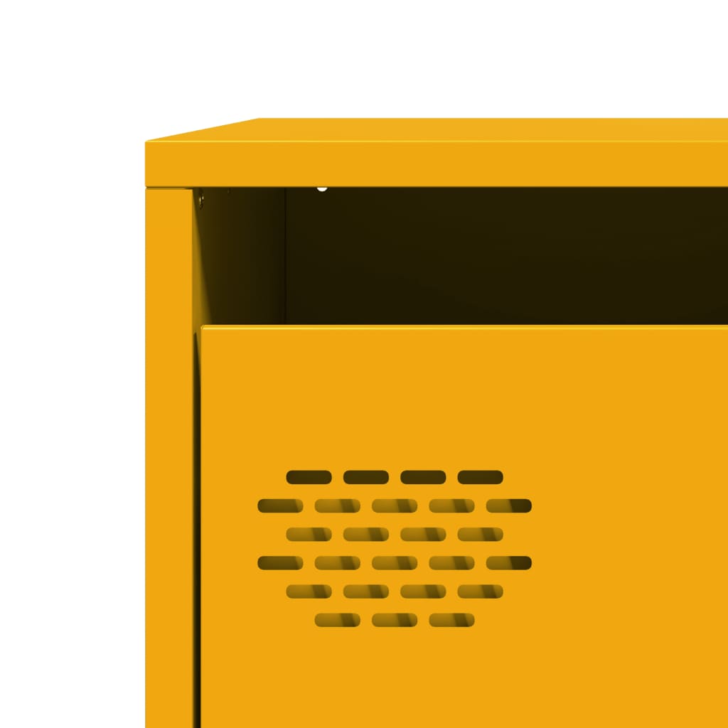 Buffet jaune moutarde 101,5x39x73,5 cm acier laminé à froid - XIOS