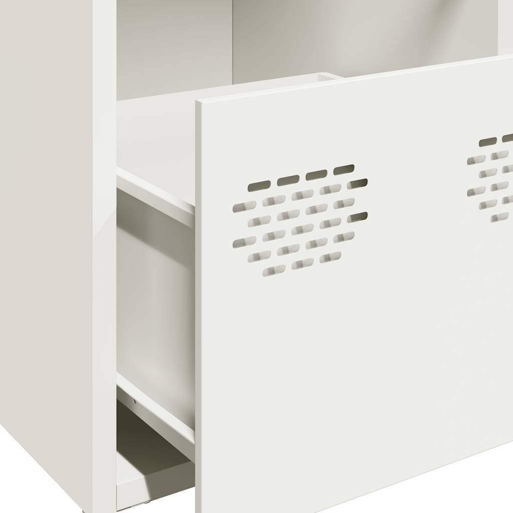 Buffet blanc 101,5x39x73,5 cm acier laminé à froid - XIOS