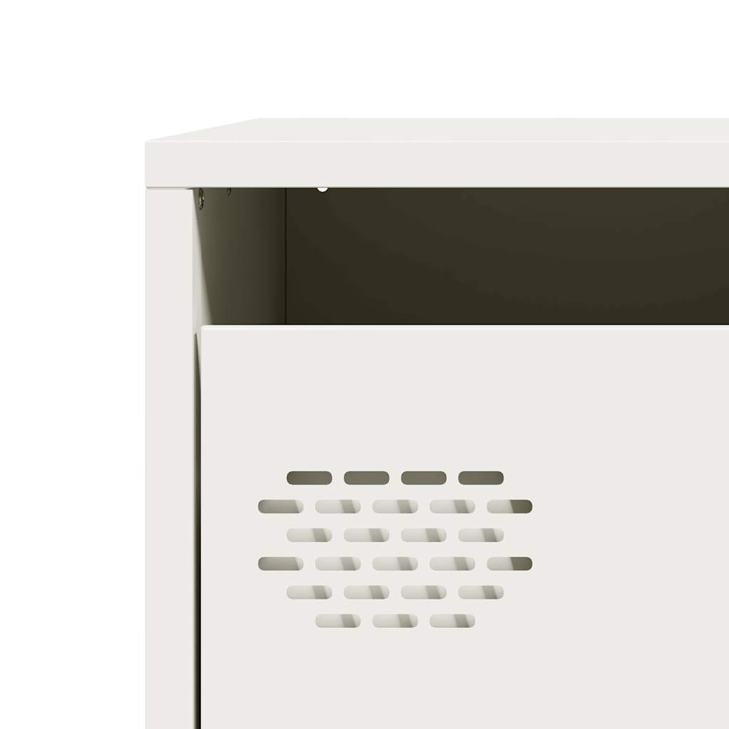 Buffet blanc 101,5x39x73,5 cm acier laminé à froid - XIOS