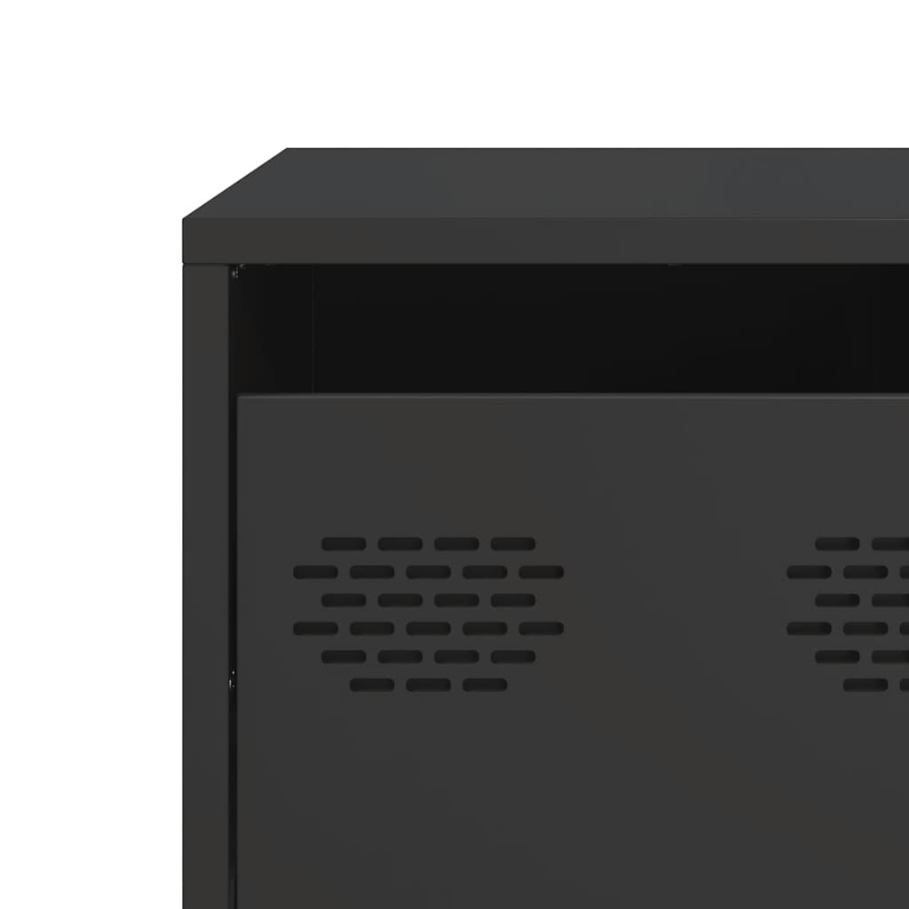 Table basse noir 101,5x50x43,5 cm acier laminé à froid - XIOS