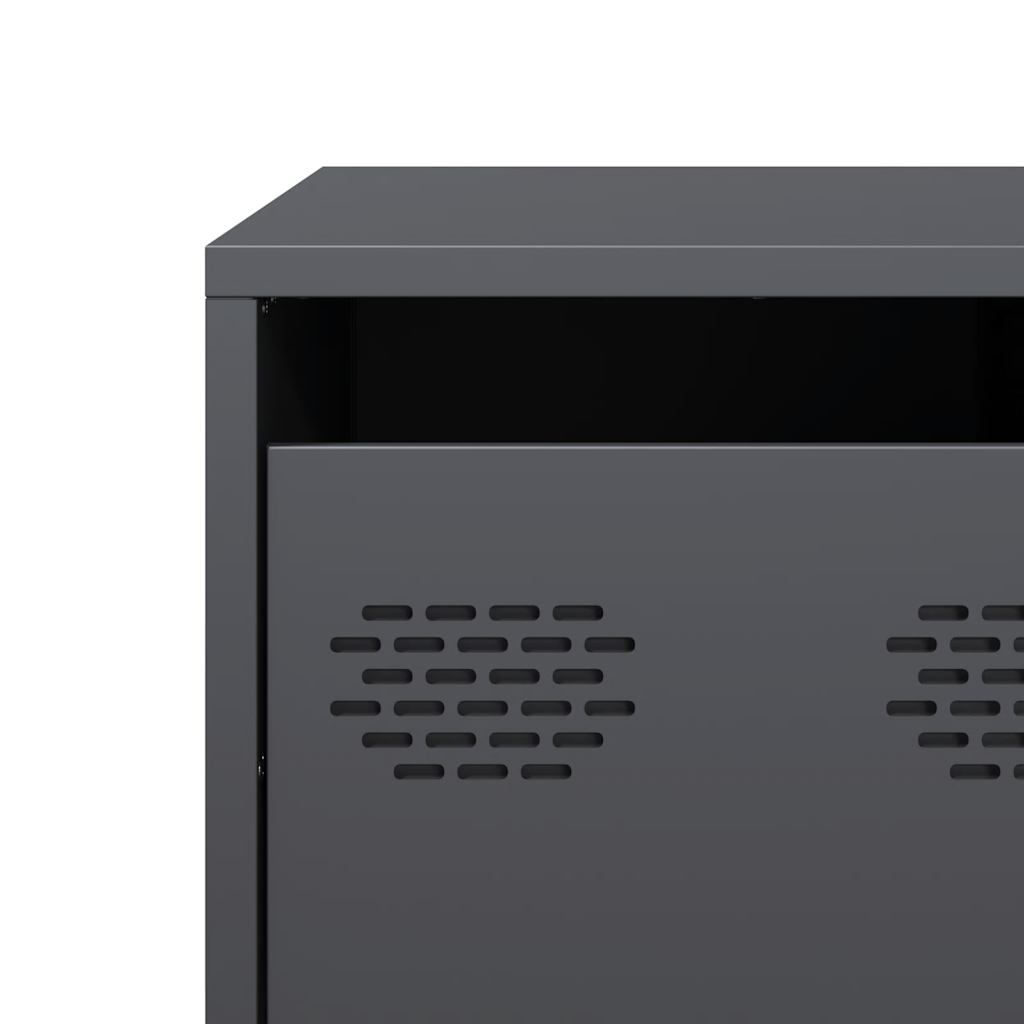 Table basse anthracite 101,5x50x43,5 cm acier laminé à froid - XIOS