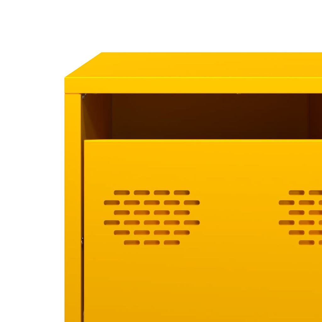 Table basse jaune moutarde 101,5x50x43,5cm acier laminé à froid - XIOS