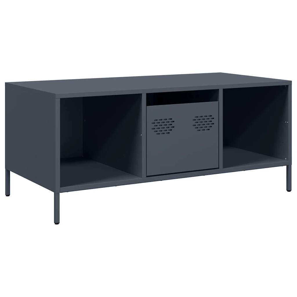 Table basse anthracite 101,5x50x43,5 cm acier laminé à froid - XIOS