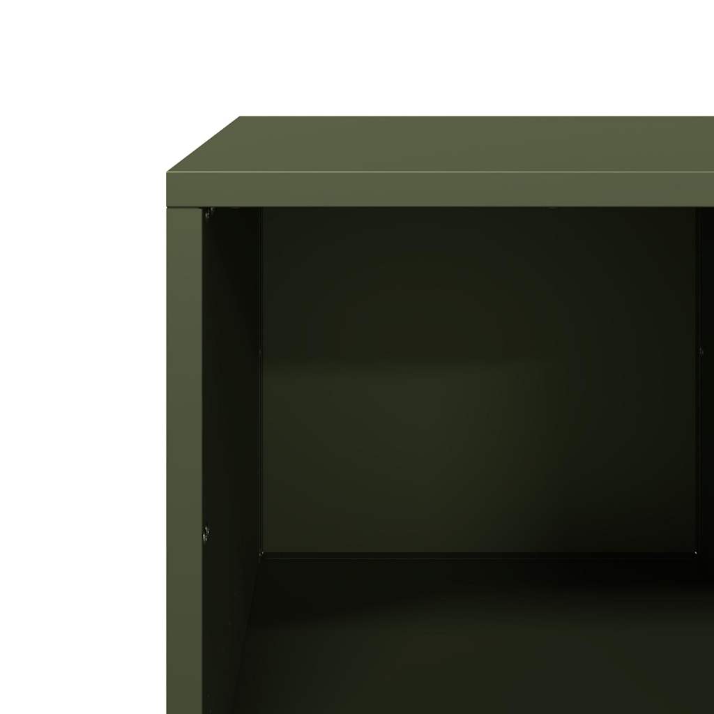 Table basse vert olive 101,5x50x43,5 cm acier laminé à froid - XIOS