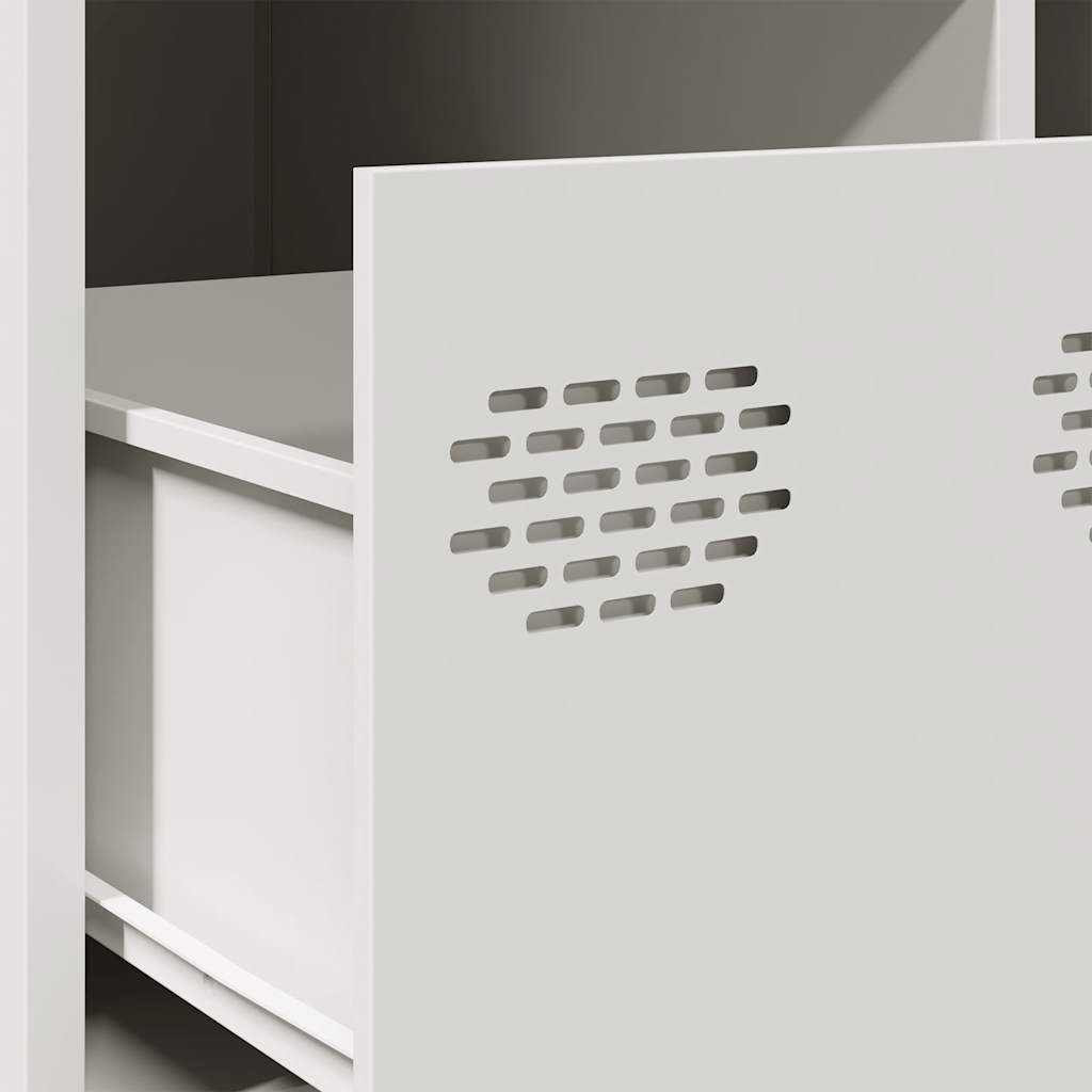 Table basse blanc 101,5x50x43,5 cm acier laminé à froid - XIOS