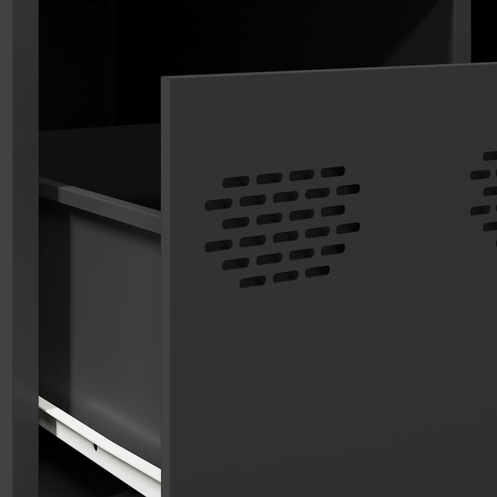 Table basse noir 68,5x50x43,5 cm acier laminé à froid - XIOS