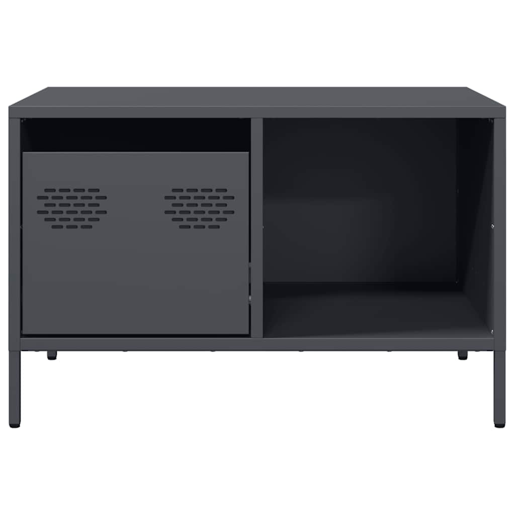 Table basse anthracite 68,5x50x43,5 cm acier laminé à froid - XIOS
