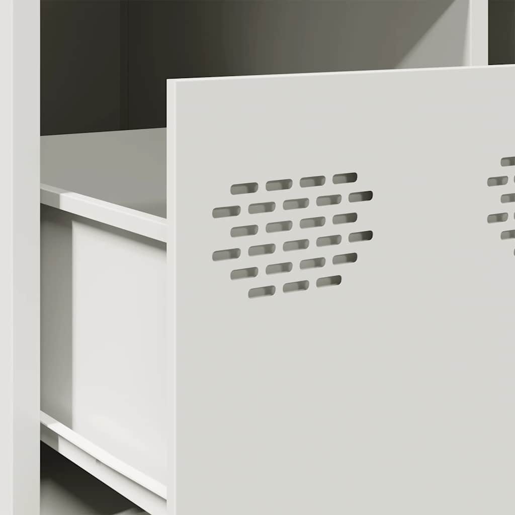 Table basse blanc 68,5x50x43,5 cm acier laminé à froid - XIOS