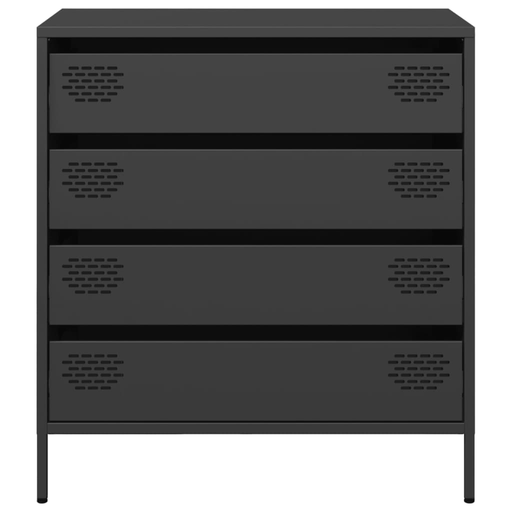 Buffet noir 68x39x73,5 cm acier laminé à froid - XIOS